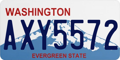 WA license plate AXY5572