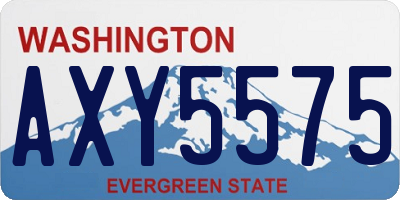 WA license plate AXY5575
