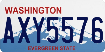 WA license plate AXY5576