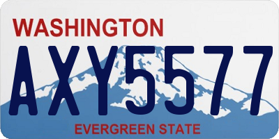 WA license plate AXY5577