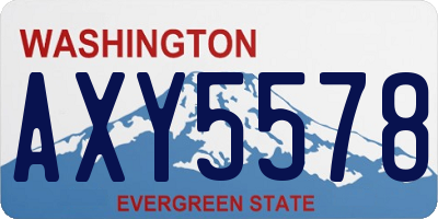 WA license plate AXY5578