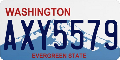 WA license plate AXY5579