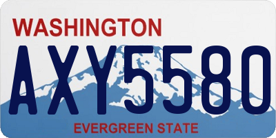 WA license plate AXY5580
