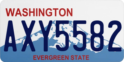 WA license plate AXY5582