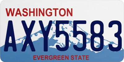 WA license plate AXY5583