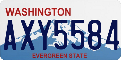 WA license plate AXY5584