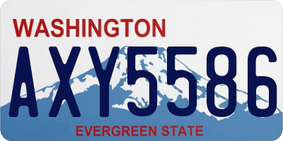 WA license plate AXY5586