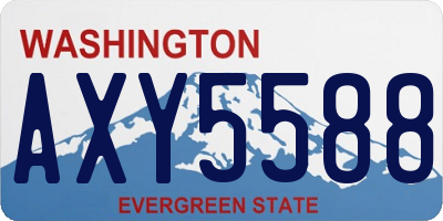 WA license plate AXY5588