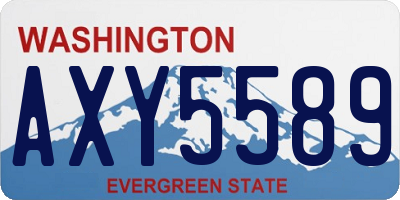 WA license plate AXY5589