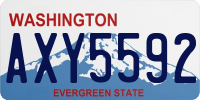 WA license plate AXY5592