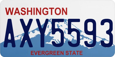 WA license plate AXY5593