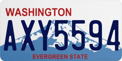 WA license plate AXY5594