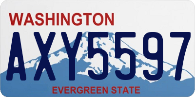 WA license plate AXY5597