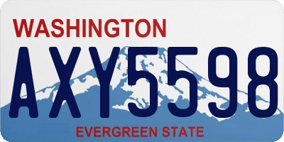 WA license plate AXY5598
