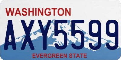 WA license plate AXY5599