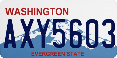 WA license plate AXY5603