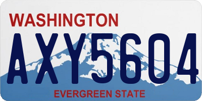 WA license plate AXY5604