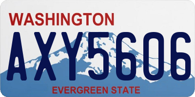 WA license plate AXY5606