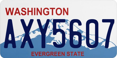 WA license plate AXY5607