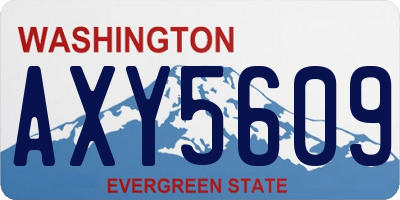 WA license plate AXY5609