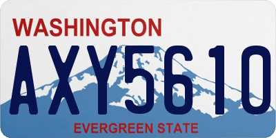 WA license plate AXY5610