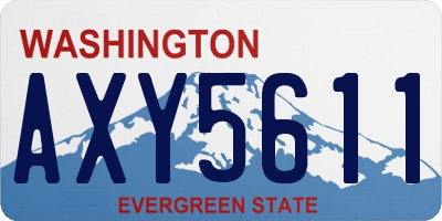 WA license plate AXY5611