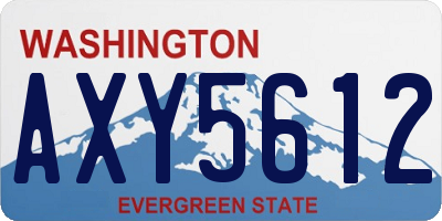 WA license plate AXY5612