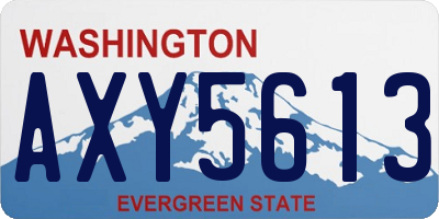 WA license plate AXY5613
