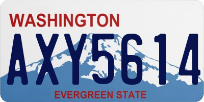 WA license plate AXY5614
