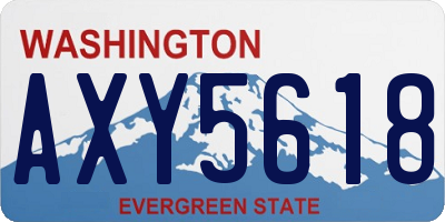 WA license plate AXY5618