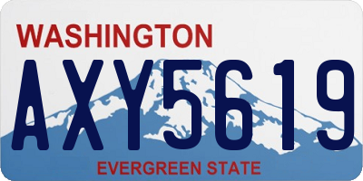 WA license plate AXY5619