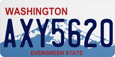 WA license plate AXY5620