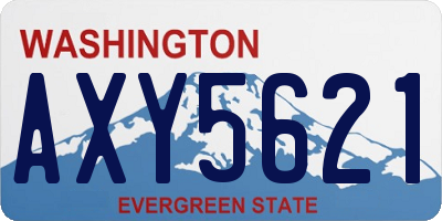 WA license plate AXY5621