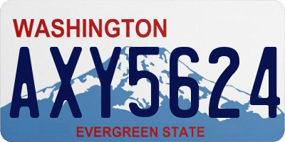 WA license plate AXY5624