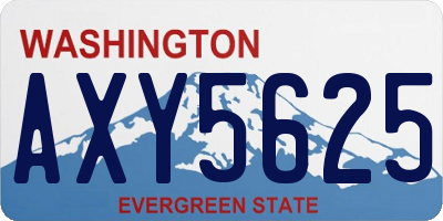 WA license plate AXY5625