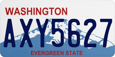 WA license plate AXY5627