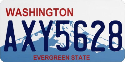 WA license plate AXY5628