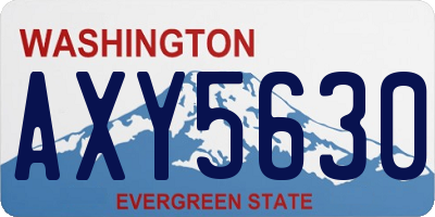 WA license plate AXY5630
