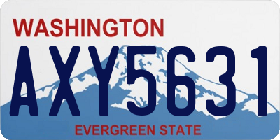 WA license plate AXY5631