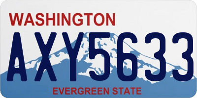 WA license plate AXY5633