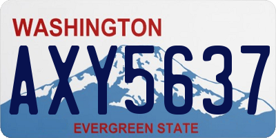 WA license plate AXY5637
