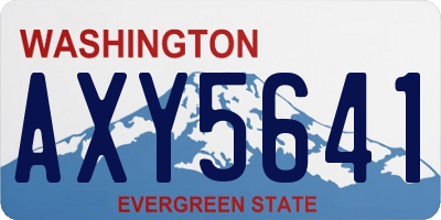WA license plate AXY5641