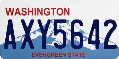 WA license plate AXY5642