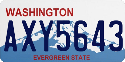 WA license plate AXY5643