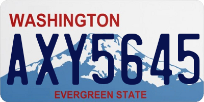 WA license plate AXY5645