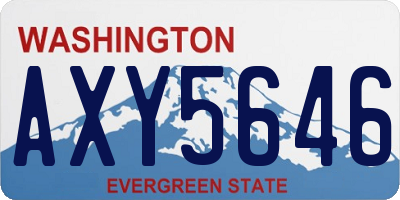 WA license plate AXY5646
