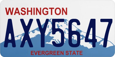 WA license plate AXY5647
