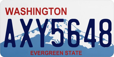 WA license plate AXY5648