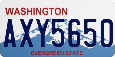 WA license plate AXY5650