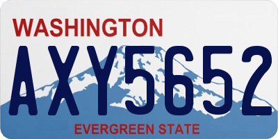 WA license plate AXY5652